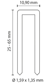 Agrafes BEA galvanisées/résinées NK/HZ type 16