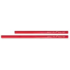 PICA CLASSIC 540/240 crayon rouge charpentier, mine graphite 2H (10 pc)