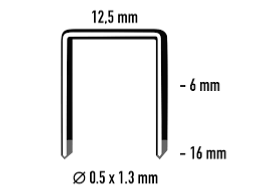 Agrafes type 95 pour agrafeuse / marteau a frapper, Inox A4