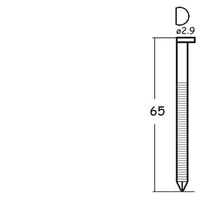 Clou BEA NK RING D34 bande galvanisées annelées ø2,9 x 65 mm (2 200pc) + 2 gaz