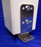 Pied de poteaux à cheviller MINIFLEX Inox A2 (la paire), réglable en largueur