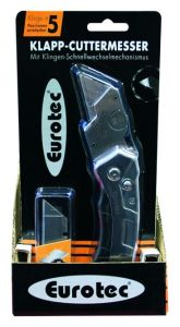 CUTTER PLIABLE coque inox cran de sureté