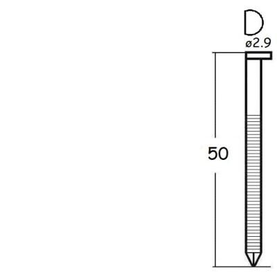 Clou BEA NK RING D34 bande galvanisées annelées ø2,9 x 50 mm (2 200pc) + 2 gaz