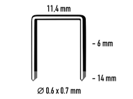 Agrafes type 53 pour agrafeuse / marteau a frapper, zingué 