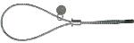 Œillet de câble en acier zingué avec collerette réglable M16 (1.2 T)