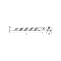 Vis à bois autoperceuse "SFS" filetage total tête fraisée WR-T (25 pc) 