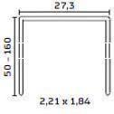 Agrafes compatibles HAUBOLD inox A2 résinées NR/HZ type 246