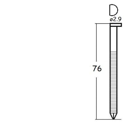 Clou BEA FV RING D34 bande galvanisées à chaud annelées ø2,9 x 76 mm (4 000pc)