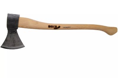 Hache forestiere  BIBER "Classique-S" 1.200 g, manche hickory 70 cm "MÜLLER"