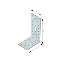 Equerre d'assemblage renforcée 153 x 94 x 65 x 2,5 mm