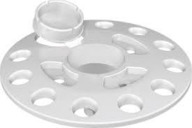 Rondelle d'isolation ø60 mm, avec capuchon "cache vis" pour vis ø5 ou ø6 mm (200 pc)